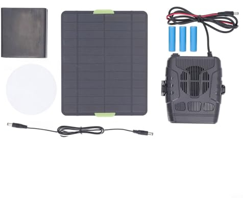 FUANA Solarpanel-Heizung, tragbares Solar-Panel, Haustierhaus, Trocknen, Heizung, Solar-Haustierhaus, Heizung mit 2 USB-Ausgängen, Batteriefach für Wohnmobil, Outdoor-Camping (20 W)