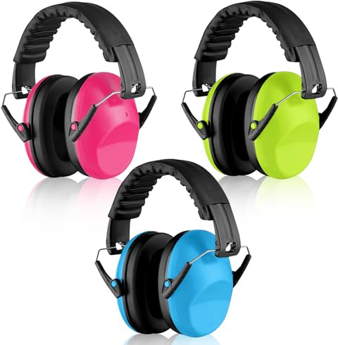 WIYETY 3 pezzi di protezione dell'udito per bambini: cuffie antirumore per bambini, paraorecchie per bambini con protezione dell'udito SNR 26 dB, protezione del rumore, buon isolamento acustico, con
