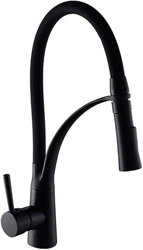 Universal Flexibility Kitchen Faucet Black Paint Sink Mixer Tap 360 Degree Rotation Aerator Deck Mounted Single Lever Retro Torneira Cozinha