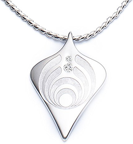 Rhombus Raute der Macht Magnetix Retro Design Magnetschmuck Set mit Kette hochwertig geschliffene Solitaire Kristalle handveredelte Unikate # 3028