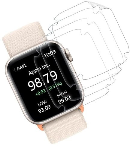 Rcokas [4 Stück für Schutzfolie Apple Watch se 40mm Displayschutz Schutz Apple Watch Series 4/5/6/se (2020/2022) 40mm Folie, [HD][Soft TPU][Anti-Kratzen][Frei von Kratzern]