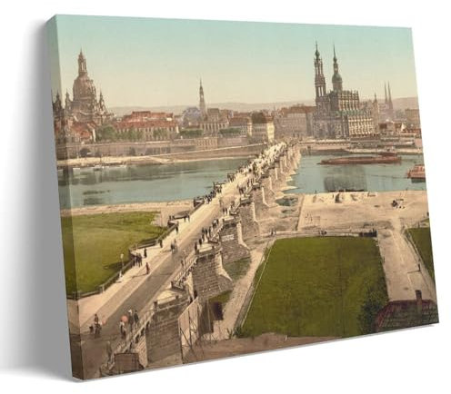 Altstadt, Dresden, Sachsen, Poster, Leinwanddruck, ästhetische Wandkunst, moderne Wohnkultur für Schlafzimmer, Wohnzimmer, 20 x 30 cm, Rahmenstil