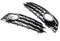 Par de rejillas delanteras cromadas negras for faros antiniebla de coche, compatibles con Audi A3 8P S Line 2009-2012.