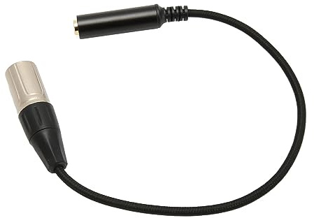 CHICIRIS Cavo da Maschio da 3 Pin da Ridotto a 3 Pin per Microfoni del Condensatore, Cavo Adattatore Flessibile per Microfono per Registrazioni, da 6,35 Mm da 1/4 Pollice Femmina a Xlr Maschio