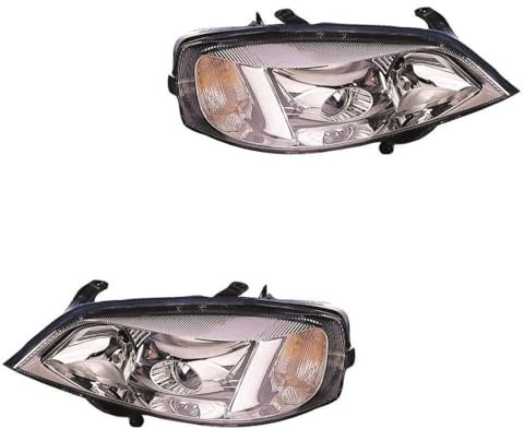 Xenon Halogen Scheinwerfersatz Scheinwerfer Satz Hauptscheinwerfer Set links rechts elektrisch W5W D2S H7 chrom passend für Astra G CC F48_ F08_ F35_ F67