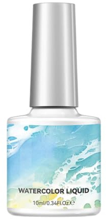 Gel À Ongles Aquarelle | Vernis À Ongles Esthétique Dégradé, 10ML Peinture Liquide À Séchage Rapide Wave Gel Dégradé Blanc, Liquide DégradéÀ Bulles, GelDégradé D'encre De Marbre