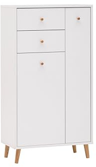 Schildmeyer Bjarne Highboard 160910, weiß matt, 60,2 x 33 x 103,4 cm