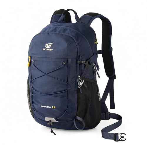SKYSPER 22L Wanderrucksack Herren Damen Trekkingrucksack Diebstahlsicher | Leichter Rucksack mit Belüftungsrücken aus Atmungsaktivem Air Mesh für Wandern Reisen Tagesausflüge