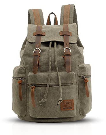 FANDARE Rucksack 15.6 Zoll Laptop Laptoprucksäcke Schulrucksack Reiserucksack Daypack Arbeit Reisen Studenten Canvas