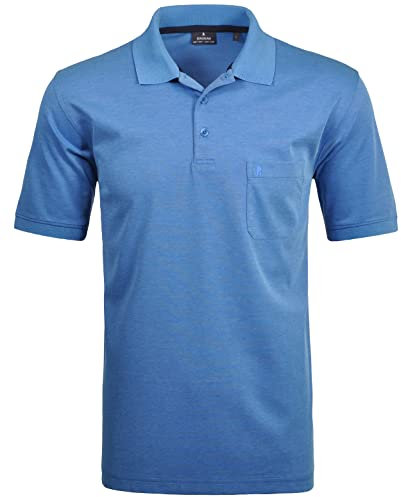 RAGMAN Herren Kurzarm Softknit Poloshirt ,Gr:-6XL ,Farbe:-Blau 6XL Aqua