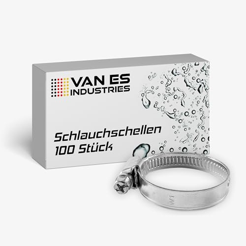100 x Schlauchschellen Schlauchklemmen W1 (40-60 mm)