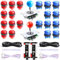 Hikig Kit de bricolage pour 2 joueurs pour jeux d'arcade LED 2x encodeur USB LED avec aucun délai, 2x manette de jeu, 20 boutons d'arcade LED pour PC, Windows, MAME, Raspberry Pi