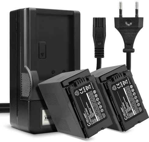 CELLONIC, Batterie pour Caméra Compatible avec Panasonic HC-X2000, HC-X1500, HC-X1, AG-CX350 (7.4V, 7800mAh) 2 Pièces + Chargeur
