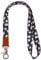 HONZUEN Schlüsselband Umhängeband Lang, Umhängeband Universal mit Metall Ring und Echtem Leder, Neck Lanyard Ideal für Handy Schlüssel Arbeitskarte ID-Karten (Blume)