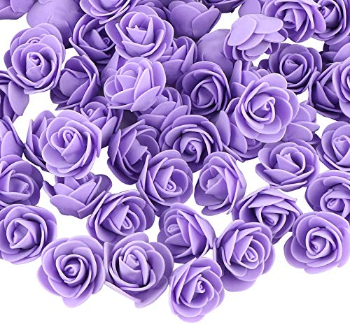 VINFUTUR 200 Pz Rose Artificiali Rose Finte Schiuma Fiori Artificiali per Bouquet da Sposa DIY Matrimoni Valentine's Day Decorazioni di Festa Casa Nozze