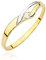 MARKO Damen-Goldring mit 0,04Ct Diamant, 14 Karat Gold (585) | Goldring inklusive Box | Goldring für Frauen (Gelbgold, 56 (17.8))