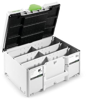 Festool Systainer³ SORT-SYS3 M 187 DOMINO - Sortainer | SYS3 M 187 Format - 3 rekonfigurierbare Einsatzboxen - Made in Germany - stapelbar