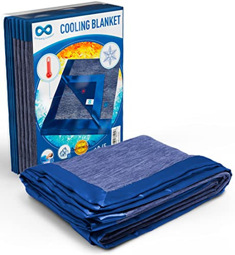 Everlasting Comfort Cooling Blanket - Dual-Sided Lightweight Summer Throw with Refreshing Fabric for Breathable Sleep - Soft and Comfortable Fibers (60x80)