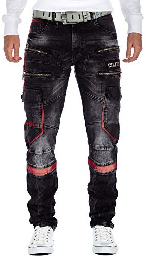 Cipo & Baxx Herren Jeans CD561-bans Schwarz W36/L34