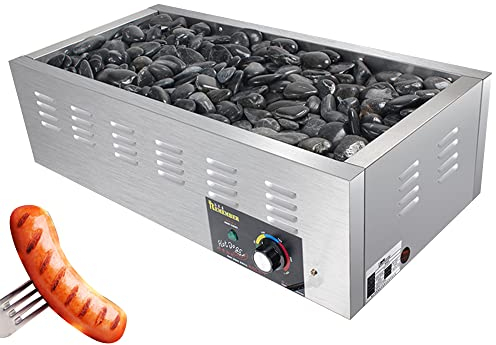 MNSRRN Desktop Lava Stone Hot Dog Machine, Commercial Desktop Grilled Sausage Machine, Automatic Grilled Ham Sausage Meatball Machine