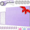 Honey's Heaven 45 mm Rollschneider Stoffschneider Set inkl. Schneideunterlage, Ersatzklingen, Stoffklammern, Patchwork-Lineal (Lavendel, Schneidematte im A1-Format)