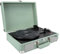 Schallplattenspieler, tragbarer Bluetooth-Koffer-Phonograph, Plattenspieler, 33/45/78 U/min, -Plattenspieler mit Stereo-Lautsprecher, Vintage-Tonograph-Player (grün)