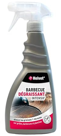 Nettoyant & Degraissant Intensif pour Barbecue Helvet – Dissout Efficacement les Graisses & les Suies – Apte au contact Alimentaire - 500 mL