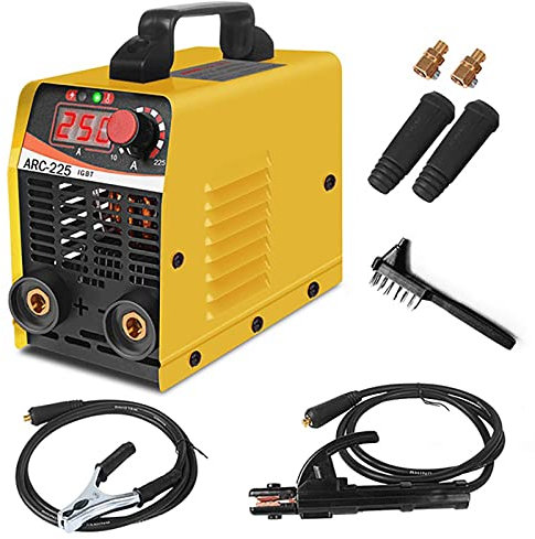 JODAIS Saldatrice Inverter ARC-225 MMA Saldatrice a Punti elettrica Saldatrice semiautomatica Portatile per Principianti Leggera ed efficiente