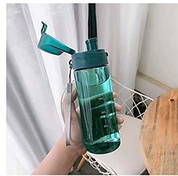 Trinkflasche Wasserflasche Plastiksportflaschen Große Kapazität Einfache Männliche Weibliche Studenten Flasche Persönlichkeit Weltraumbecher Leckproof Sport Trinkwaren Sportflasche ( Blue : P2 , Size