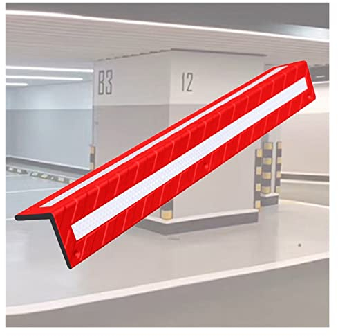 XPLKQXE Türschutz Garagenwand, Parkplatz Garagen Lagerhallen, Parkplatz Schützen Auto Ecke (Farbe : Red-1cm, Größe : 16pcs)