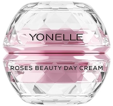 Yonelle Roses - Gesichtscreme Damen und Augencreme - Tagescreme mit rosen - Antifaltencreme und Anti-Aging-Wirkung mit Rose und Vitamin C - Roses Beauty Tagescreme Gesicht und Augenpartie 50 ml