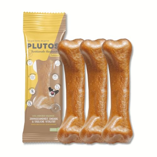 PLUTOS Hühner Kauknochen für Hunde Größe Large, natürlicher Käseknochen, unterstützt die Zahnpflege, reich an Protein und Kalzium, gesunder Kausnack für große Hunde