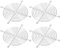 PATIKIL 120mm Fan Finger Grill, 4 Pack 304 Stainless Steel Grill Protector Guard Fan Protective Cover for 120x120mm Fans for Equipment Computer DIY, Silver