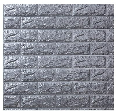 3d Wandpaneele,3d Wandpaneele Selbstklebend 10 stück 77*70 cm 3D Wandaufkleber Nachahmung Ziegel Schlafzimmer Dekor Wasserdicht selbstklebende Tapete for Wohnzimmer TV Hintergrund Dekor ( Color : Silv