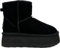 OOG Boots hoher Absatz Platform echtes Leder Lammfell Futter Schuh Winterstiefel Plateau (Schwarz, EU Schuhgrößensystem, Erwachsene, Damen, Numerisch, M, 39)