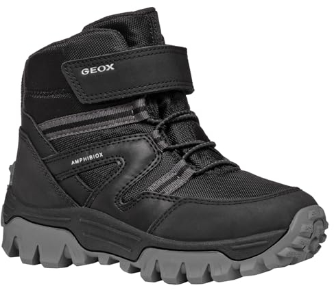 Geox J Himalaya Boy B ABX Ankle Boot, Black, 31 EU