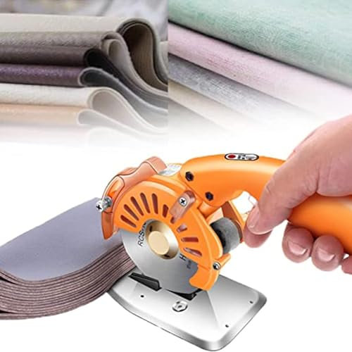 DPLXFPP Coupeur Rotatif Électrique, Grand Coupe-Tissu Rotatif Électrique, Outil Coupe Tapis, Cisailles Électriques, Coupeur Rotatif pour Tissu, Ciseaux Rotatifs avec Lumière LED,110C-4CM