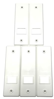 Lot de 5 plaques de recouvrement pour enrouleur de sangle de volet roulant Blanc 135 mm