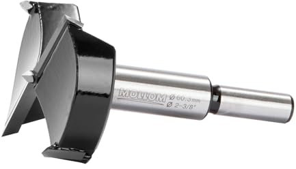 Mollom 60,3mm (2-3/8) Forstnerbohrer mit langlebiger YG8 Hartmetall-Dicke von 2,0mm für präzise Holzbearbeitung. Ideal für Hartholz, Kunststoff und Sperrholz