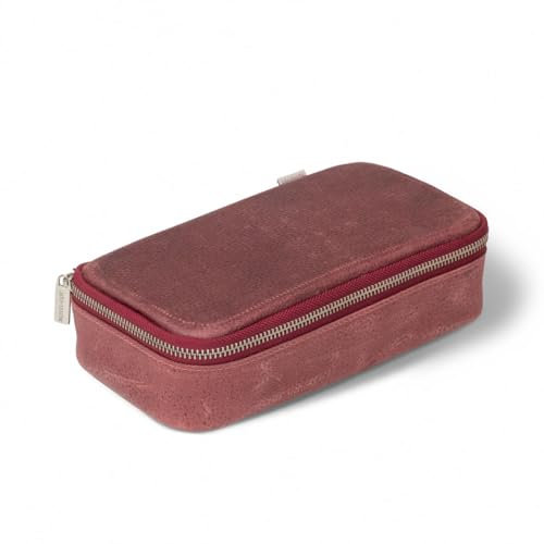 Kabel Etui, Kabeltasche, Kabelorganizer, Tech-Pouch, Organizer Tasche, Universaltasche, Lederetui - Modell 017 (Rost-Rot)