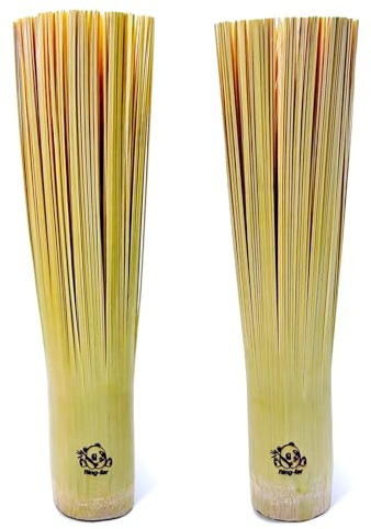 Ring-far Bamboo Pot Brush, Refined Kitchen Cleaning Brush, Traditional Natural Bamboo Wok Brush, One Piece Structure,Powerfully Scrub Pots and Jars of Stains, 2 Pack (Small, Flat mouth)