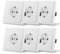 MVAVA Schuko Steckdose EU-Standard, 1 Fach Unterputz, Weiß 6 Pack