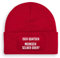 Prozente Momente Merksch selber oder? - Beanie | Strickmütze | Wollmütze | Beanie mit Druck | lustige Sprüche | Apres-Ski | Winter | Rot