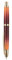 Jinhao 10 Series Press Fountain Pen Caramel Orange Gradient Retractable Extra Fine Nib with Ink Converter and Metal Pen Box Set (Golden Clip Version)