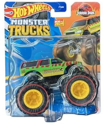 Hot Wheels Monster Trucks Jurassic Park SUV, Treasure Hunt Variant, Diecast Vehicle