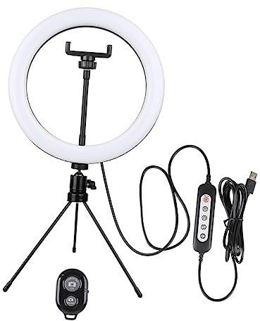 Gadpiparty 1Satz Dreieckiger Handyständer Mit LED Ringlicht Für Streaming Smartphone Halterung Mit Dimmbarem Licht Inklusive Stativ Und Fernauslöser Für Optimale Beleuchtung