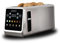 GEEPAS 5-in-1 DIGITAL 4 Slice Long Slot Toaster | Stainless Steel Housing, Extra Wide Slots LED Display & Timer | 6 Browning Level Cancel Defrost & Reheat Function Removable Crumb Tray | 1450W Silver