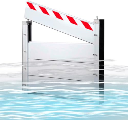 Überflutungsschutz Keller Hochwasserschutz Barriere Kellerfenster Mobile Hochwasserschutz Barriere Tür Wiederverwendbare Hochwasserschutzbarrieren Aluminium-Hochwasserschutzwand YQISHI(H 1.31ft/40CM,3