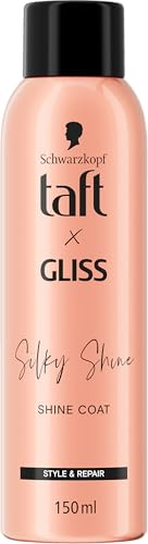 Taft x Gliss Silky Shine Glanz Spray (150 ml), Shine Coat mit Hitzeschutz