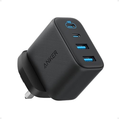 Anker Zolo 50W USB C Plug, 4-Port USB C Charger, 2 USB-C & 2 USB-A | Compact Fast Charger UK for iPhone 17/16/15/14/13 Series, iPad, Galaxy (Black, Cable Not Included)